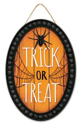 Trick Or Treat/Spider Oval Sign