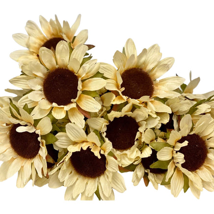 16" Sunflower Bush- Cream