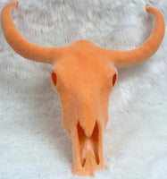 
              Flocked Longhorn Skull Wall Mount
            