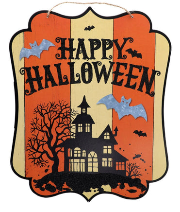 Vintage Halloween Silhouette Sign