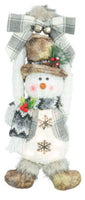 
              Ash Gray Snowman Doorknob Hanger with Lights
            