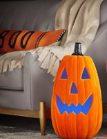 
              22" Pre-Lit Neon Flocked Pumpkin- Orange
            