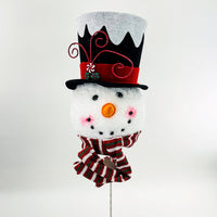 
              31.5" Snowman Tree Topper- Red/Green/White
            