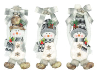 
              Ash Gray Snowman Doorknob Hanger with Lights
            