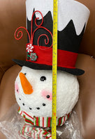 
              31.5" Snowman Tree Topper- Red/Green/White
            