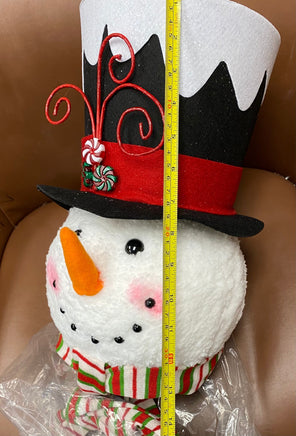 31.5" Snowman Tree Topper- Red/Green/White