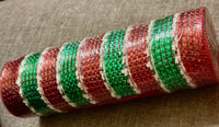 
              Red, Green & White Pom Pom Deco Mesh Ribbon- 10 in x 30 ft
            