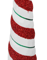 
              24" Red & White Swirled Cone Tree
            