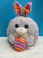 
              Plush Gray Bunny with Easter Egg
            