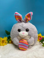 
              Plush Gray Bunny with Easter Egg
            