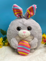 
              Plush Gray Bunny with Easter Egg
            