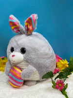 
              Plush Gray Bunny with Easter Egg
            