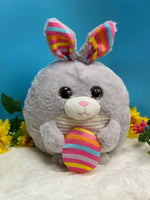 
              Plush Gray Bunny with Easter Egg
            