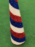 
              18" Patriotic Striped Cone Tree Decor
            