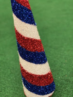 
              18" Patriotic Striped Cone Tree Decor
            