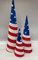 
              Set of 3-Patriotic Cone Trees
            