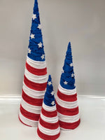 
              Set of 3-Patriotic Cone Trees
            