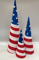 
              Set of 3-Patriotic Cone Trees
            