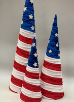 
              Set of 3-Patriotic Cone Trees
            