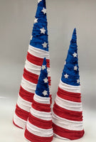 
              Set of 3-Patriotic Cone Trees
            