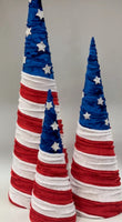 
              Set of 3-Patriotic Cone Trees
            