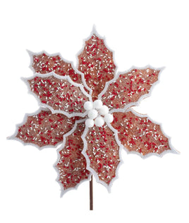 Gingerbread Poinsettia Pick