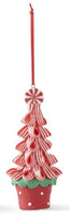 
              Set of 3- Ribbon Candy Christmas Tree Ornaments
            