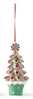 
              Set of 3- Ribbon Candy Christmas Tree Ornaments
            