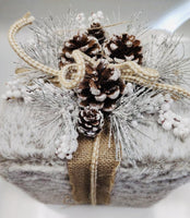 
              Gray Faux Fur Gift Box Decor
            