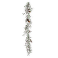 
              62" Glittered Twig w/Pine Berries and Pinecone Garland
            