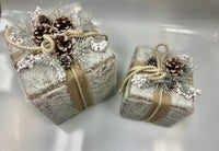 
              Gray Faux Fur Gift Box Decor
            