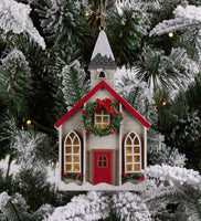 
              Light Up Wood Church Ornament
            