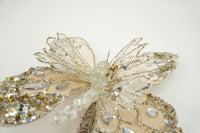 
              Pearl, Gold, and Silver Butterfly Clip Ornament
            