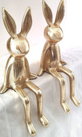 
              Gold Sitting Easter Bunnies- Set of 2
            