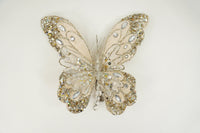 
              Pearl, Gold, and Silver Butterfly Clip Ornament
            