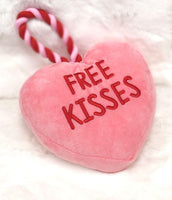 
              Free Kisses Heart Dog Toy
            