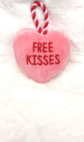 
              Free Kisses Heart Dog Toy
            