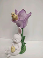 
              Tulip Flower & Easter Bunny Figurine
            