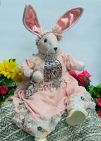 
              Sitting Pink Glam Bunny
            