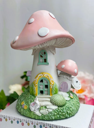 Light Up Pink Mushroom House