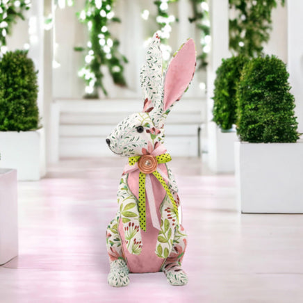 Floral Pattern Standing Bunny