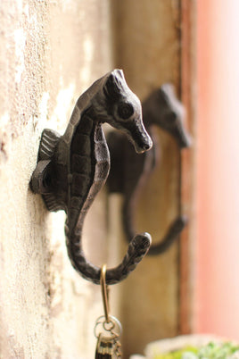 Cast Iron Seahorse Wall Hook