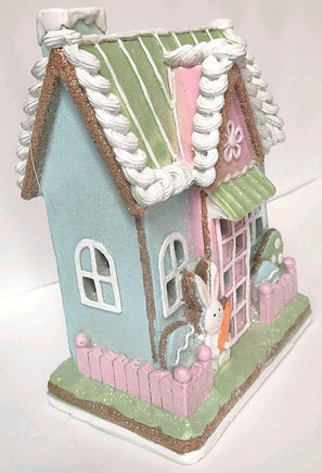 Light Up Pastel Easter Gingerbread Cottage Decor