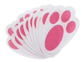 Pink Printed Felt Bunny Paws (Set of 10)