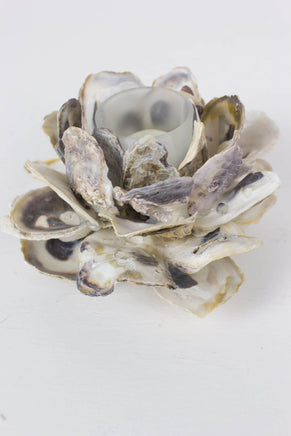 Oyster Shell Flower Votive Holder