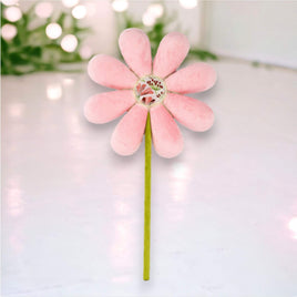 Floral Pink & Green Flower Pick